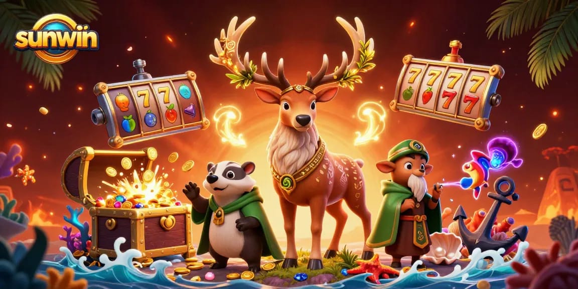 Experience thrilling wins at sunwin casino with Celtic druid characters and vibrant slot games.