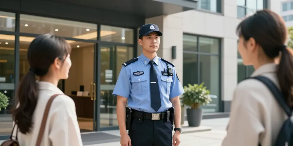 Security Guards in a professional setting ensuring safety for local businesses.